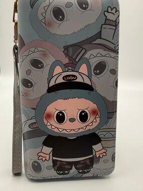 Labu Cartoon Character Wristlet Wallet - Blue & Pink